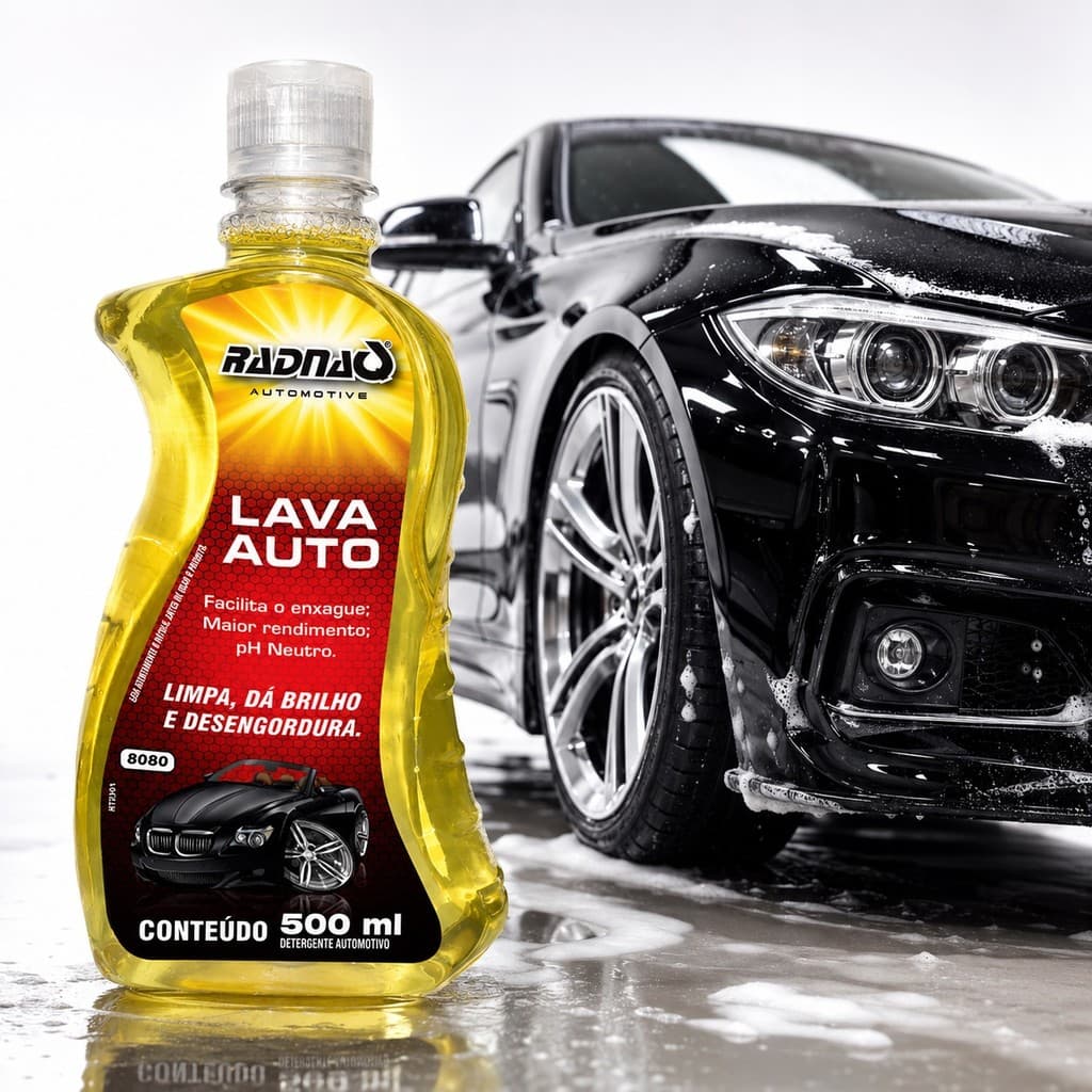 Lava Auto Shampoo Automotivo Concentrado 500ml Radnaq