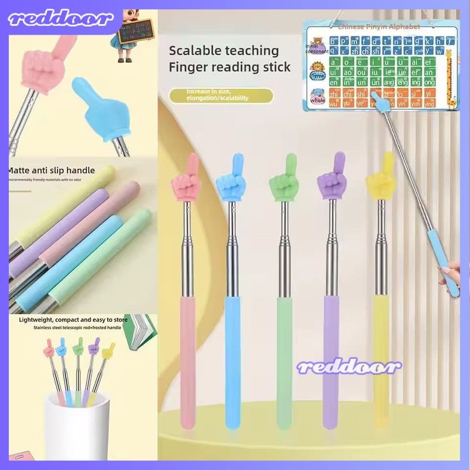 Ponteiro telescópico para professor, extensível, dedo, ponteiro para apresentação, quadro branco, para sala de
