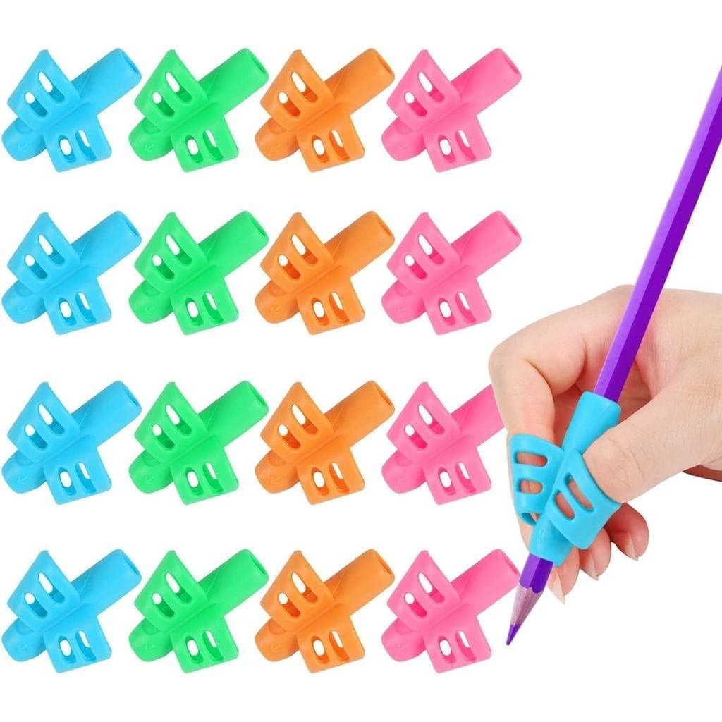 SANNIX 16 Pack Pencil Grippers for Kids Handwriting, Pencil Holder for Kids, Handwriting Grip, Ergonomic Training Pen Gr