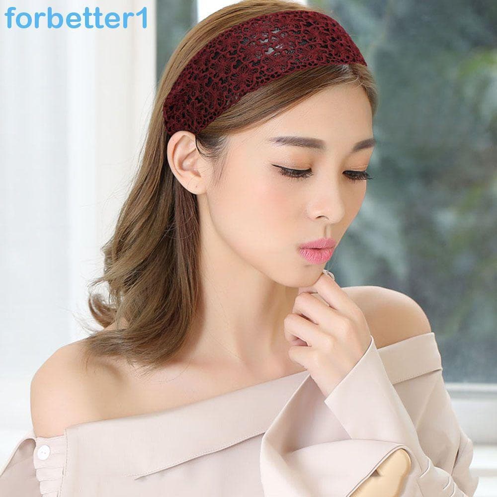 FORBETTER Laço Cabelo Hoop Headdress Requintado Flor Lado Largo Meninas Maquiagem Feminino Hairband