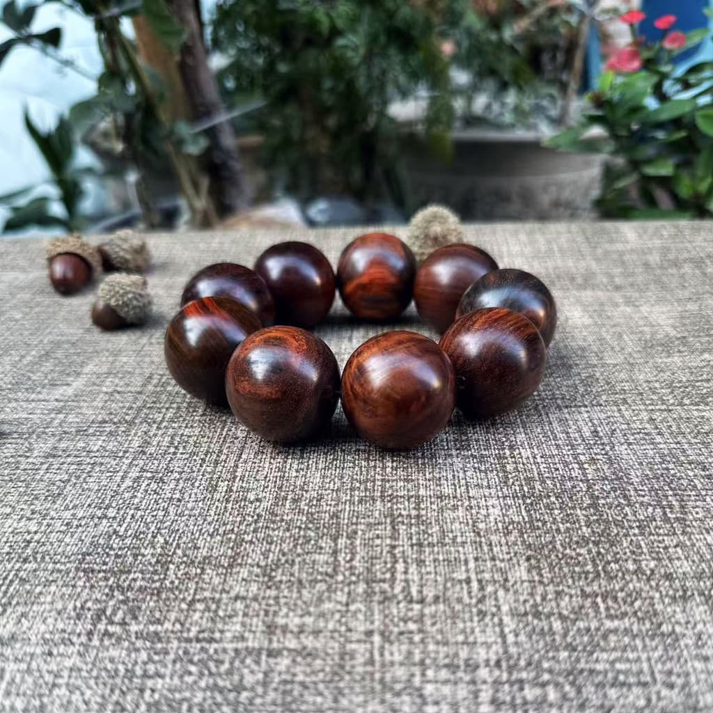 Laos grande pulseira de jacarandá vermelho masculino cruz-Toed jacarandá mogno High-End Play 3.0 pulseira masculina