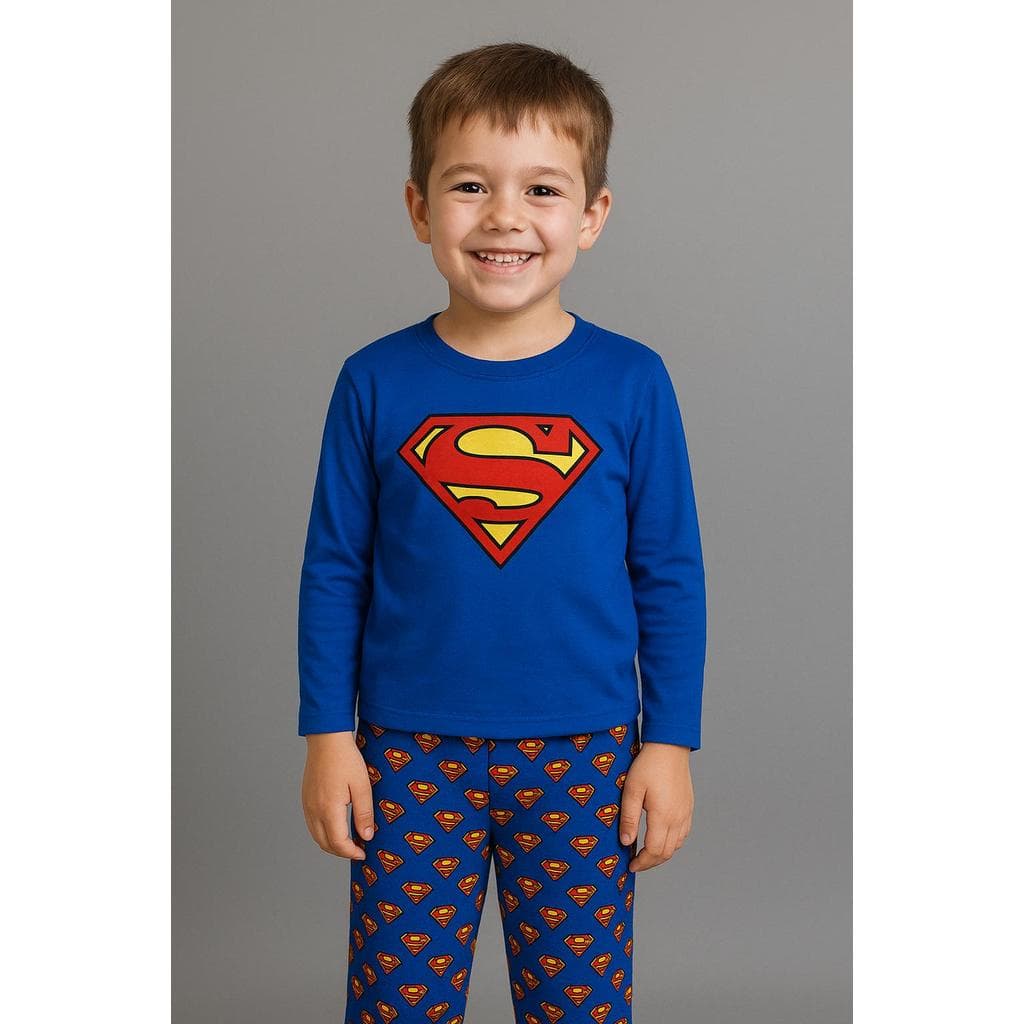Pijama Infantil Menino Manga Longa Inverno Conjunto de Frio
