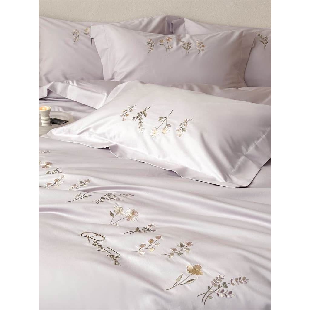 High-End simples classe A algodão de lã longa conjunto de quatro peças bordado colcha capa folha luz luxo nu dormir 1.8