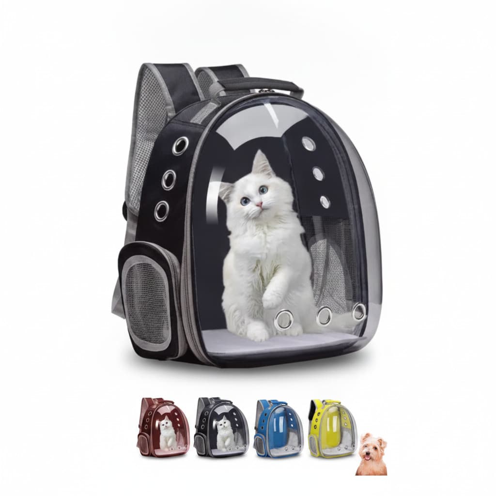 Mochila Transportadora Pet Premium para Cães Gatos Pequenos Visão Panorâmica Respirável Seguran