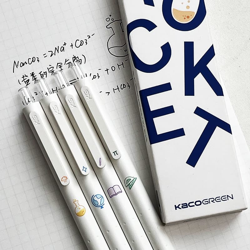 KACO Jingdian Assunto Caneta Caneta Gel Caneta-tinteiro Preta Recarga Substituível 0.5 MM Estudante Pincel Diário Conjun