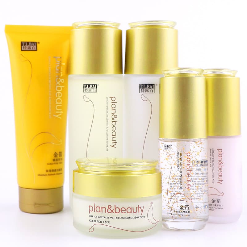 Genuíno Telu platina folha creme de clareamento senhoras produtos de cuidados com a pele loção hidratante iluminando o t