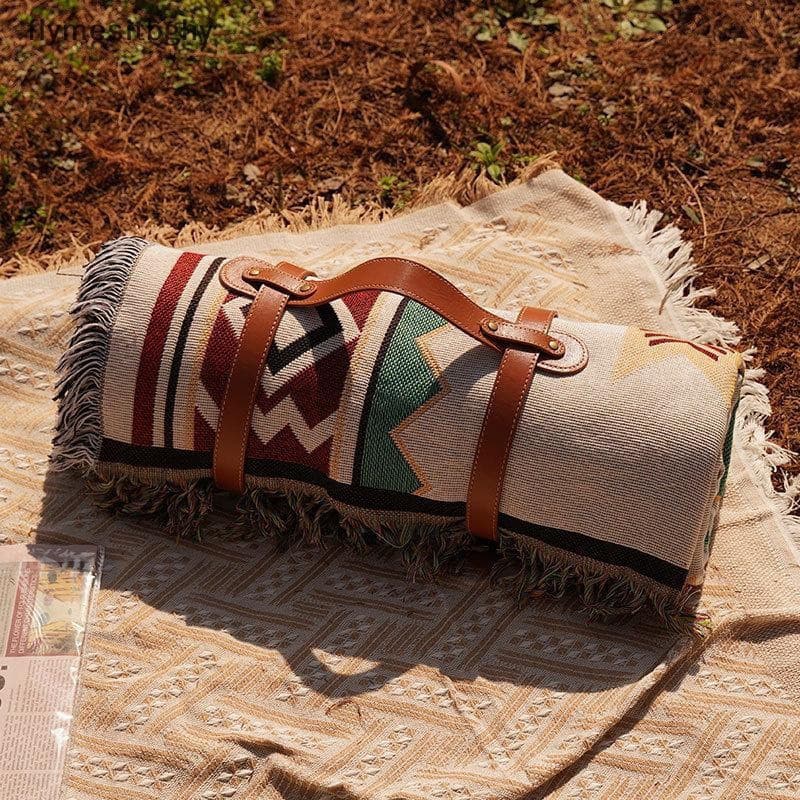 flym Cobertores Tribais Indianos Ao Ar Livre Tapetes Acampamento Piquenique Cobertor Boho Decorativo Cama Xadrez Sofá De