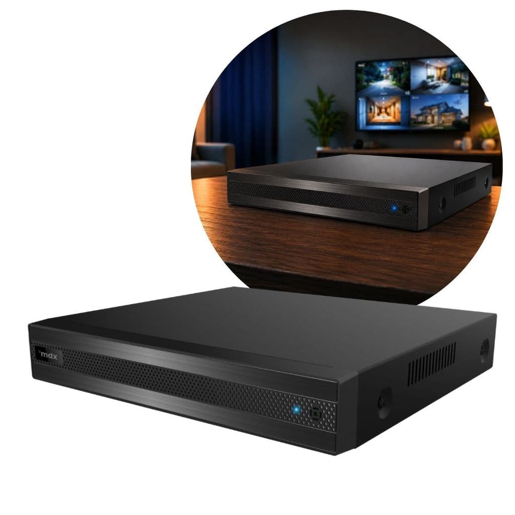 Gravador DVR Híbrido 4 Canais  Remoto H265 Monitoramento MDX