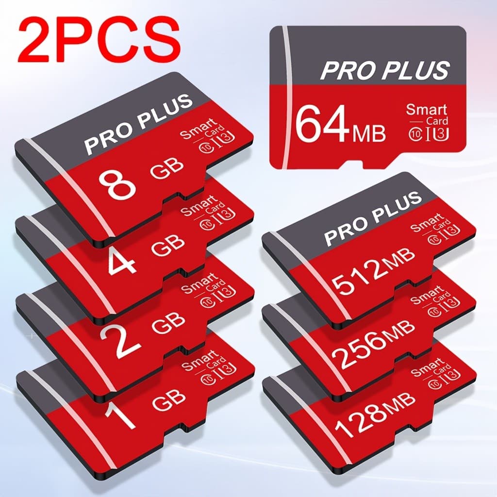 Cartão de memória de 2 peças 8GB 4GB 2GB 1GB Cartão Micro SD de memória Flash de alta velocidade 512MB 256MB 128MB 64MB