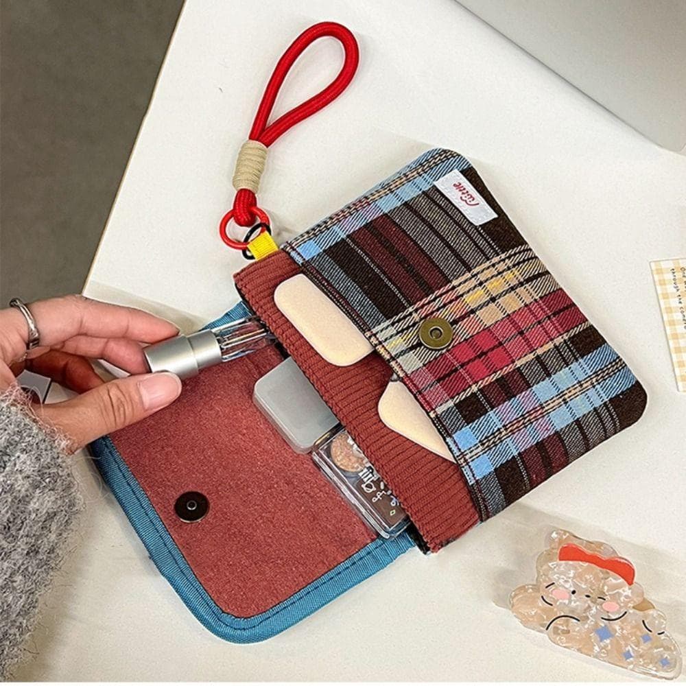 BLUEVELVETQW Bolsa De Armazenamento De Guardanapo Sanitário , Maquiagem Mini Cosmética De Grande Capacidade , Veludo Cot