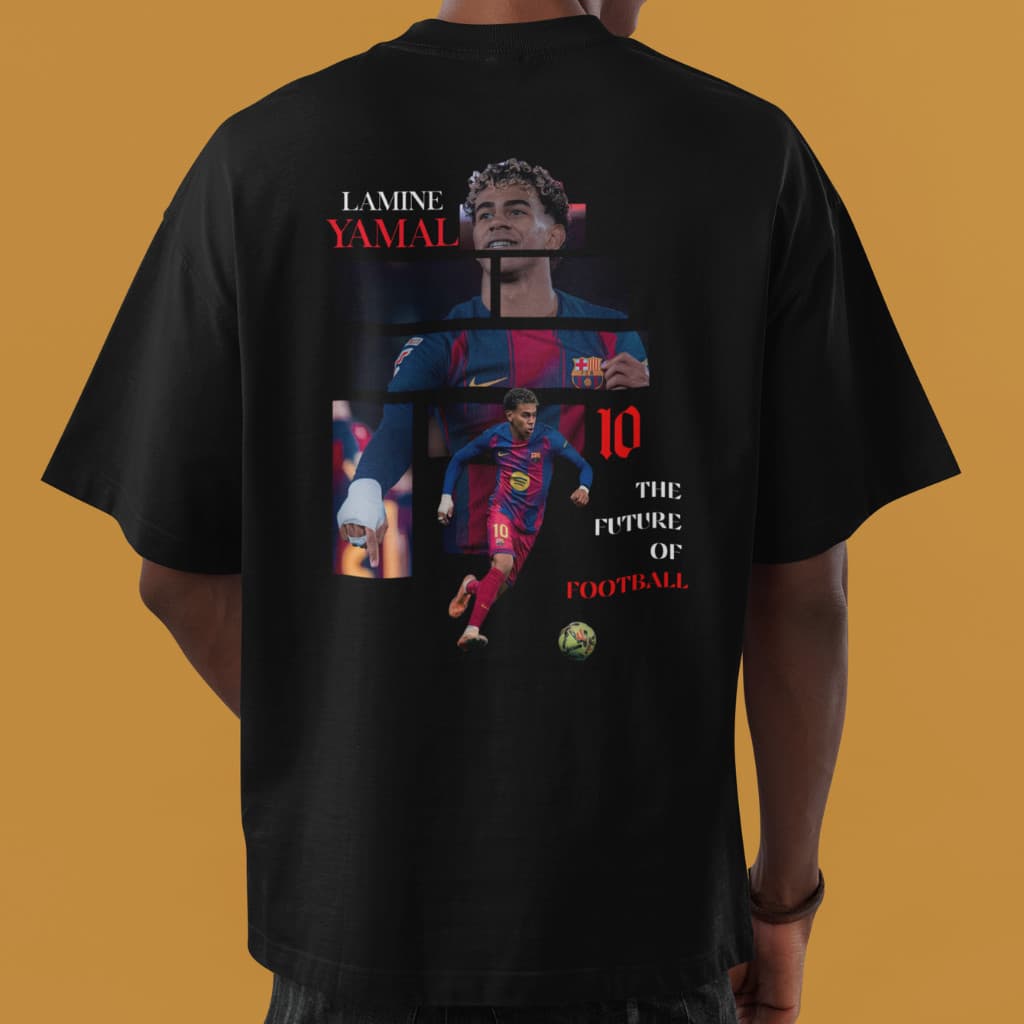Camiseta  Lamine Yamal Futebol Craque Jogador Streetwear Premium Cores 100% Algodão