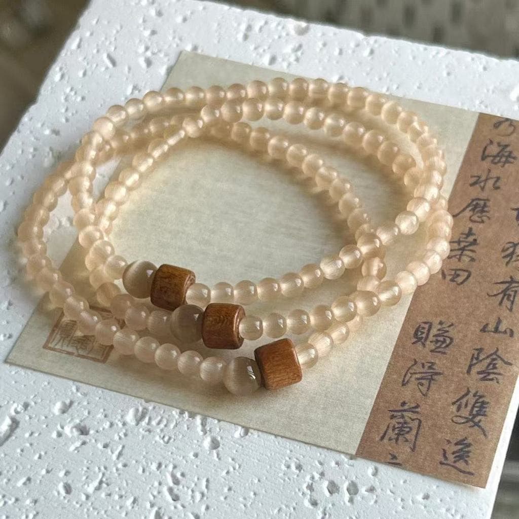 Leite chá cor opala nova pulseira chinesa Multi-camada legal sentimento pulseira simples frisado pulseira nicho Design e