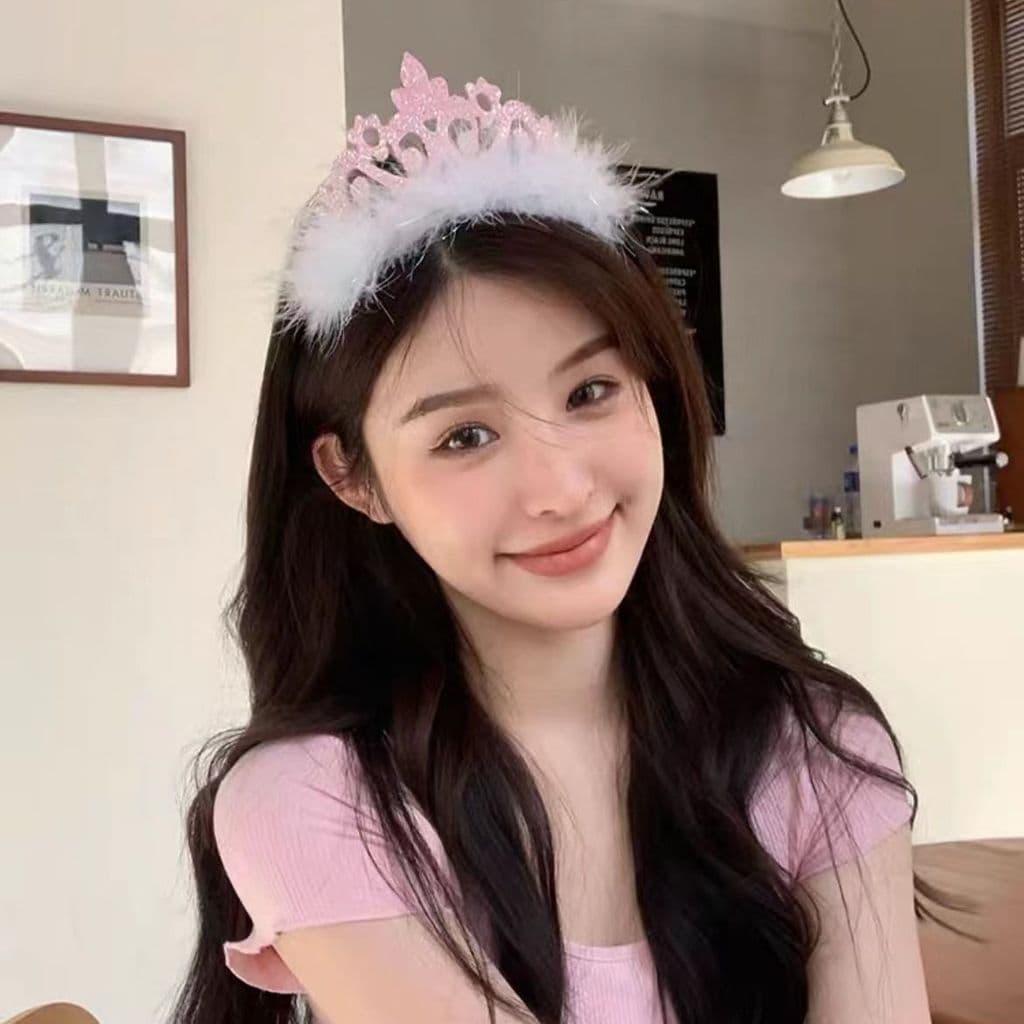 [Estoque pronto] estilo feminino coroa de aniversário bandana princesa strass bandana festa presente decoração Headwear
