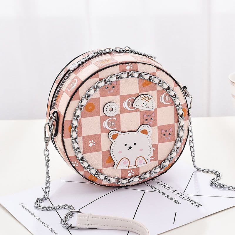 Bolsa pequena de verão para mulheres 2026, nova moda coreana, versátil, bolsa de ombro transversal com corrente, bolsa r