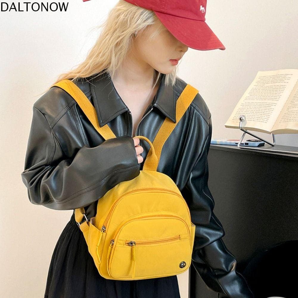 Mochila Casual DALTONOW Com Vários Bolsos , Portátil De Nylon Feminina À Prova D'água , Alça