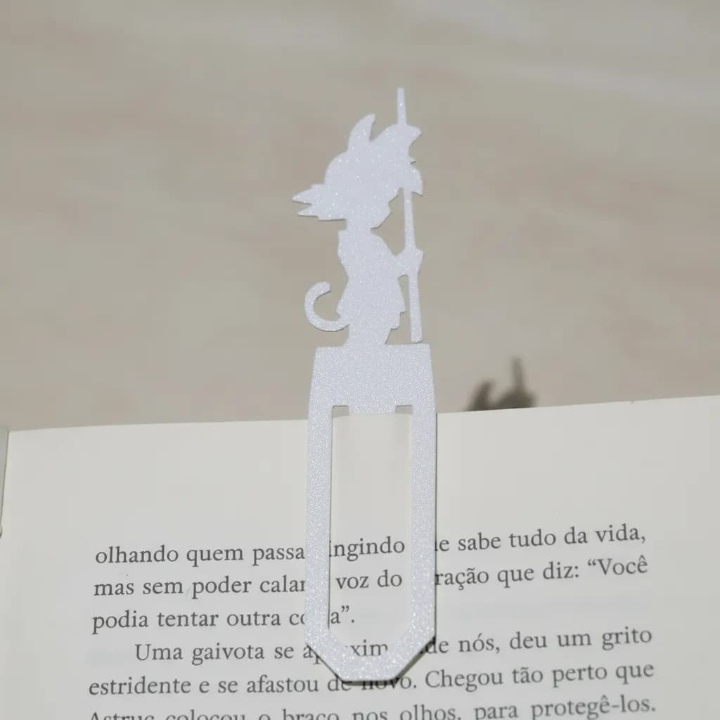 Kit 2 Marcadores De Página Do Goku Cor Branco