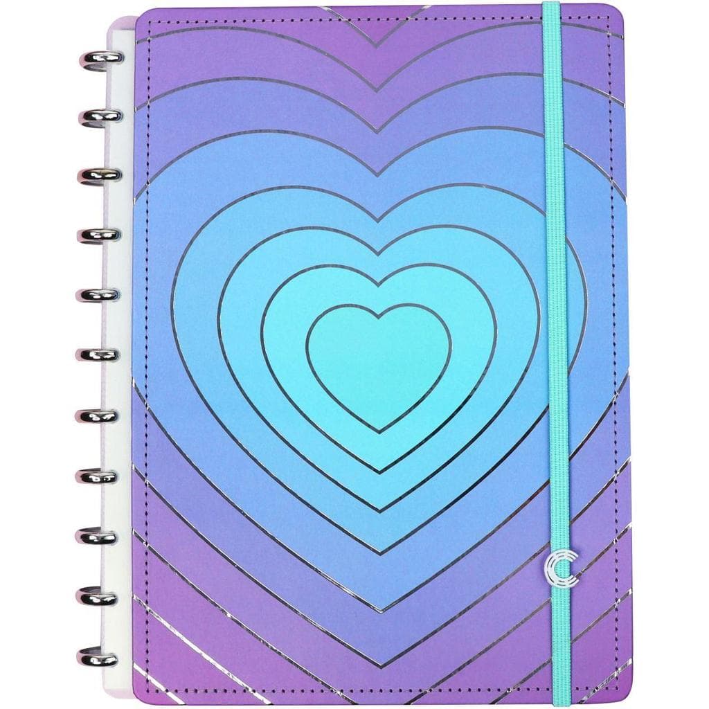 Caderno Inteligente Médio Silver Love 80 fls. 190 mm x 255 mm - Caderno Inteligente