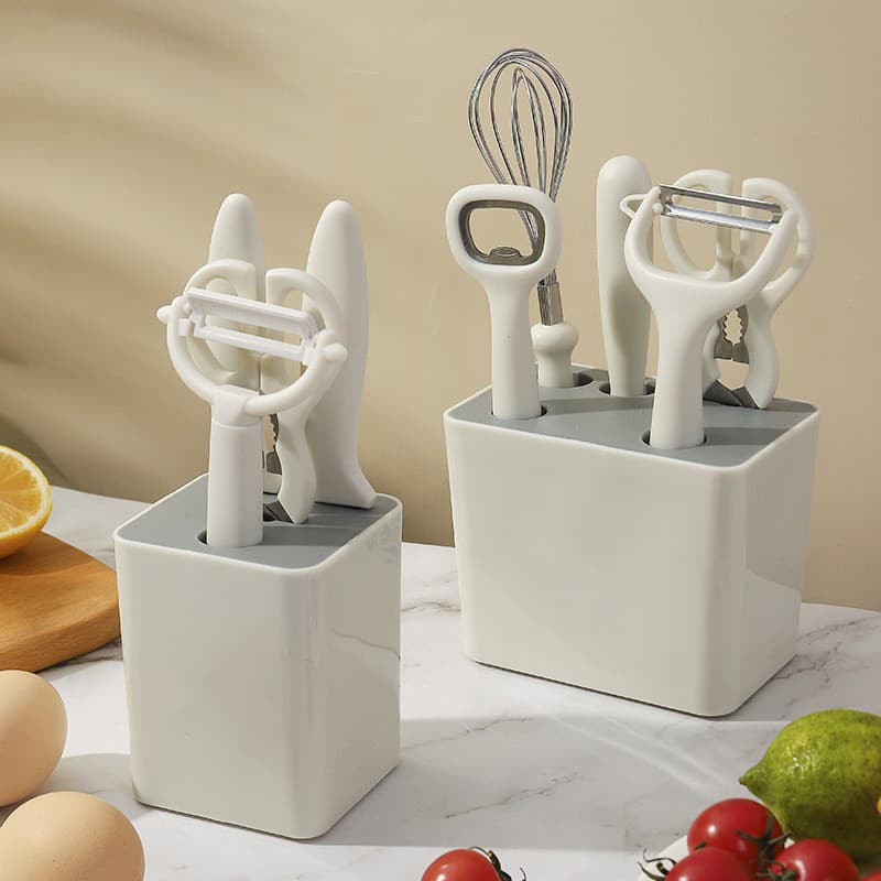 Conjunto de utensílios de cozinha doméstico, aço inoxidável, faca de frutas, descascador, tesoura, comida para bebê, com
