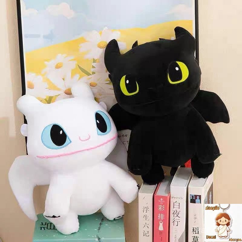 30cm Pelúcia Banguela Fúria da Noite e Fúria da Luz – Boneco Macio Decorativo e Presente Infantil