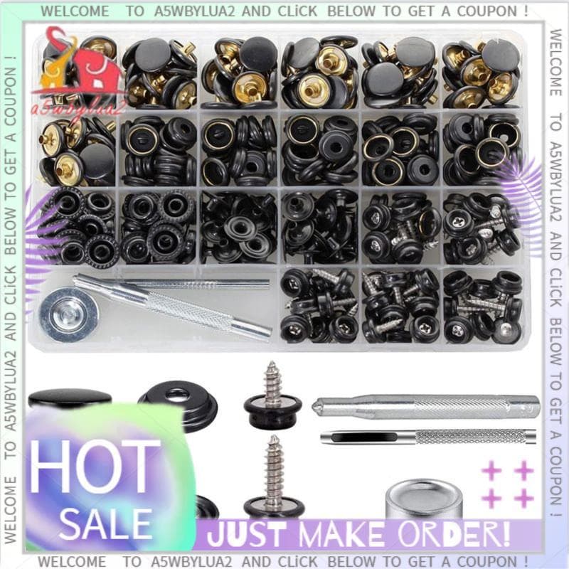 350 Pcs Kit De Pressão De Lona De Aço Inoxidável Parafusos Snaps Estofados Barco Fastener Press Stud Cap Para DIY Capa D