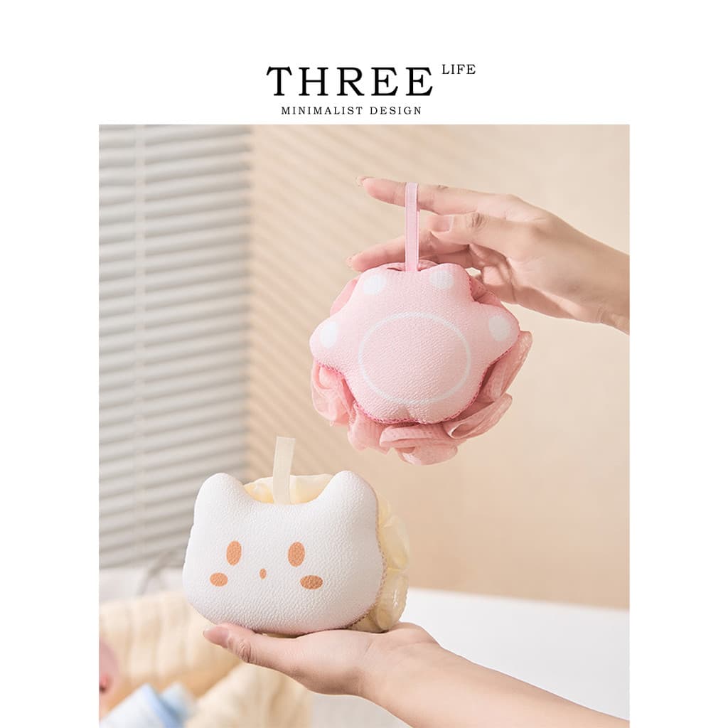 Tlife · Splash · Bola de banho Super macia, adequada para a pele, fofa, para esfregar as costas, banheiro doméstico | T