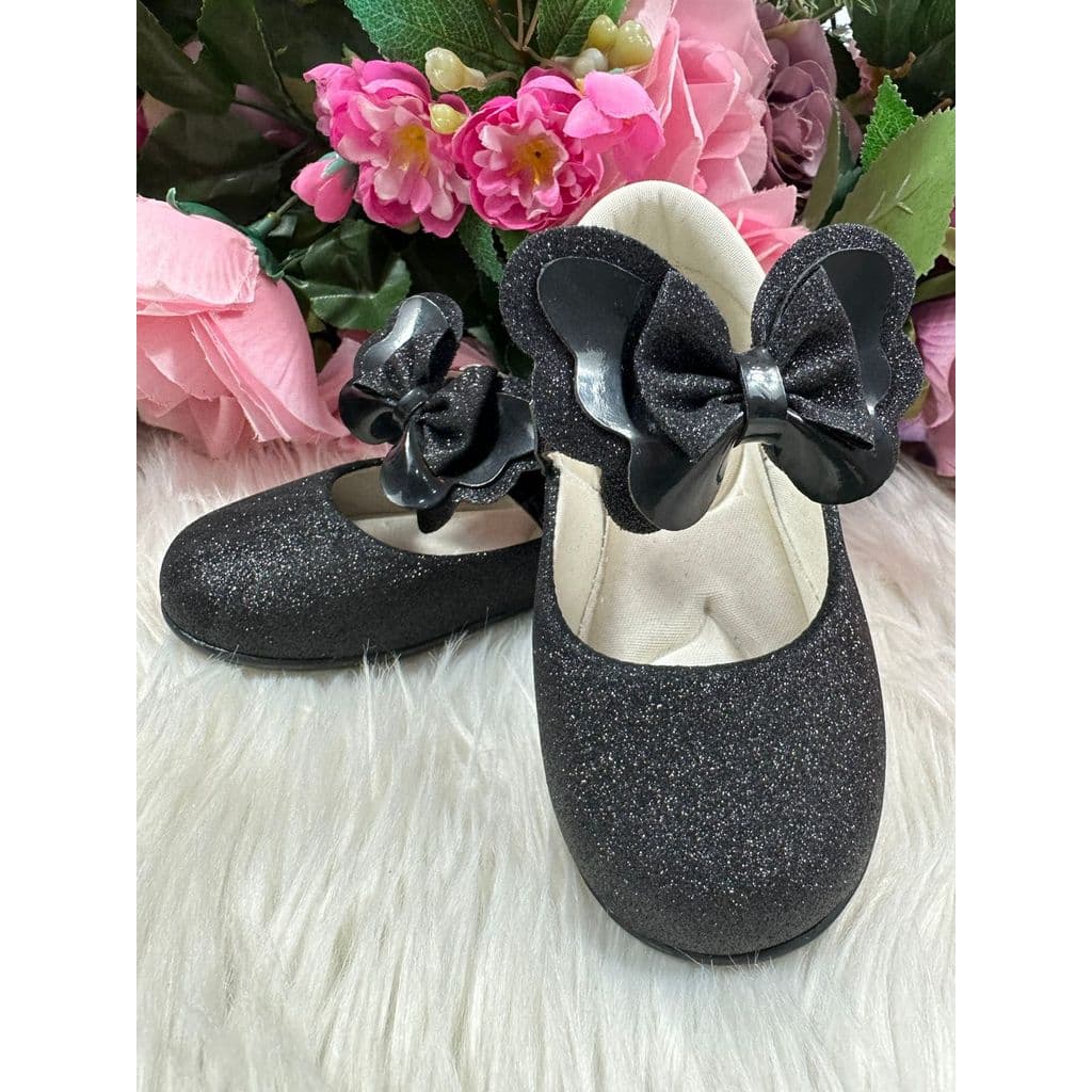 Sapatilha Exclusivo Flor Di MIla Baby Preto Gliter