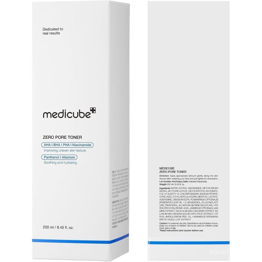 medicube ZeroPore Toner I Esfoliante e Hidratante em Frasco Azul com AHA, BHA, PHA, Niacinamida e Pantenol | KoreanCare