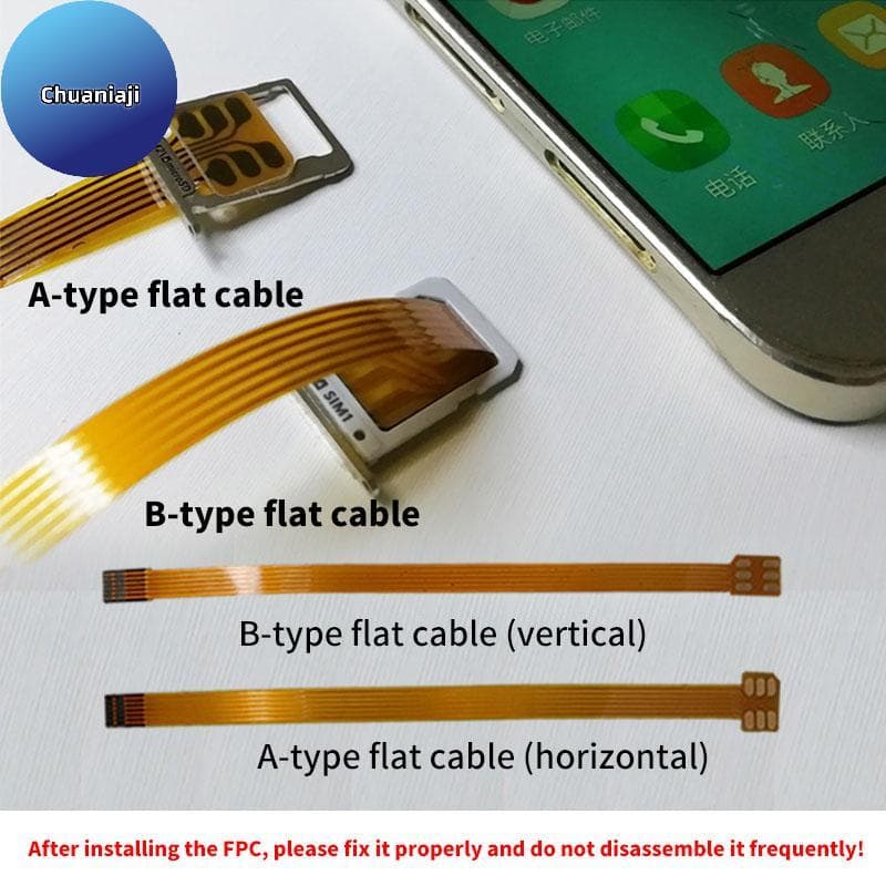 Chuaniaji Nano 4FF Conversor De Cartão Sim Cabo De Extensão FPC Para Micro 3FF Padrão 2FF Usim Adaptador Linha De Conver