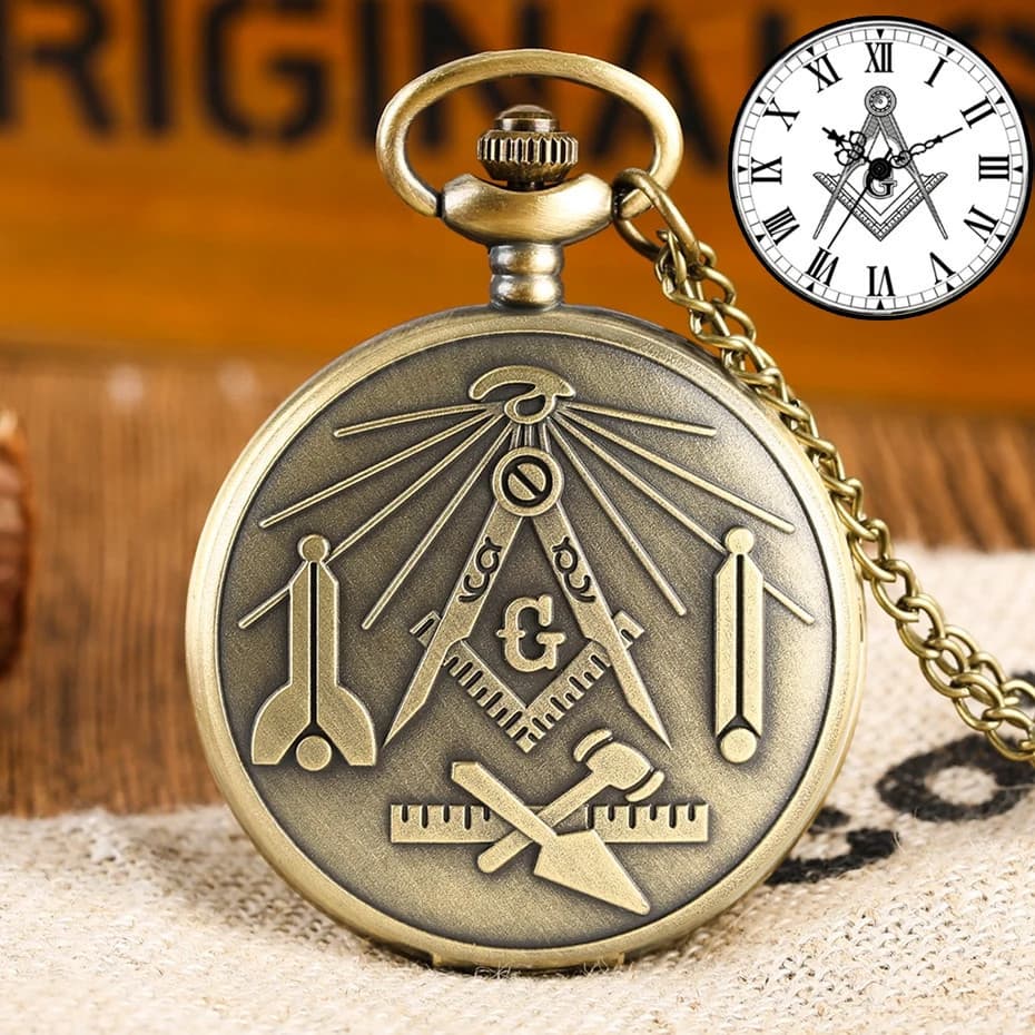 Relógio de bolso de bronze com padrão especial 62H6