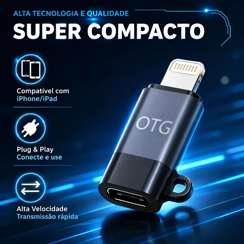 Adaptador De Acessórios Usb C Para Iphone E Ipad - Lightning