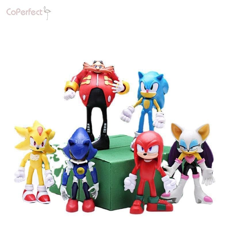 Modelo Sonic Figure 8-Decoração De Carro De Mesa De Desenho Animado Para Assar Bolo De Aniversário
