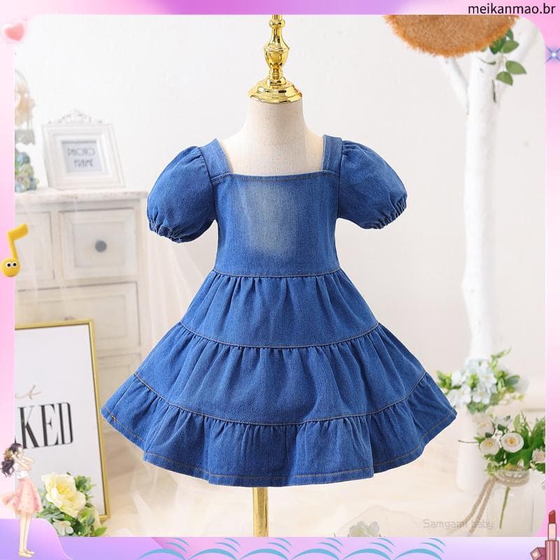 Vestido Jeans Curto Com Faixa Elástica , Mulheres Evangélicas E # 39 ; s Moda , Mangas , Beatriz