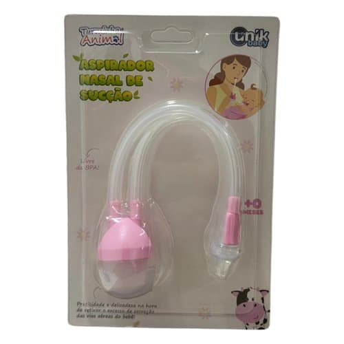 Aspirador Nasal Infantil Eficiente Seguro Portatil Facil Uso Design Moderno Rosa