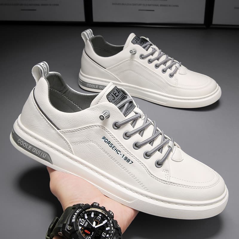 Novo estilo masculino inverno sapatos casuais de couro versão coreana na moda All-Match esportes na moda sapatos masculi