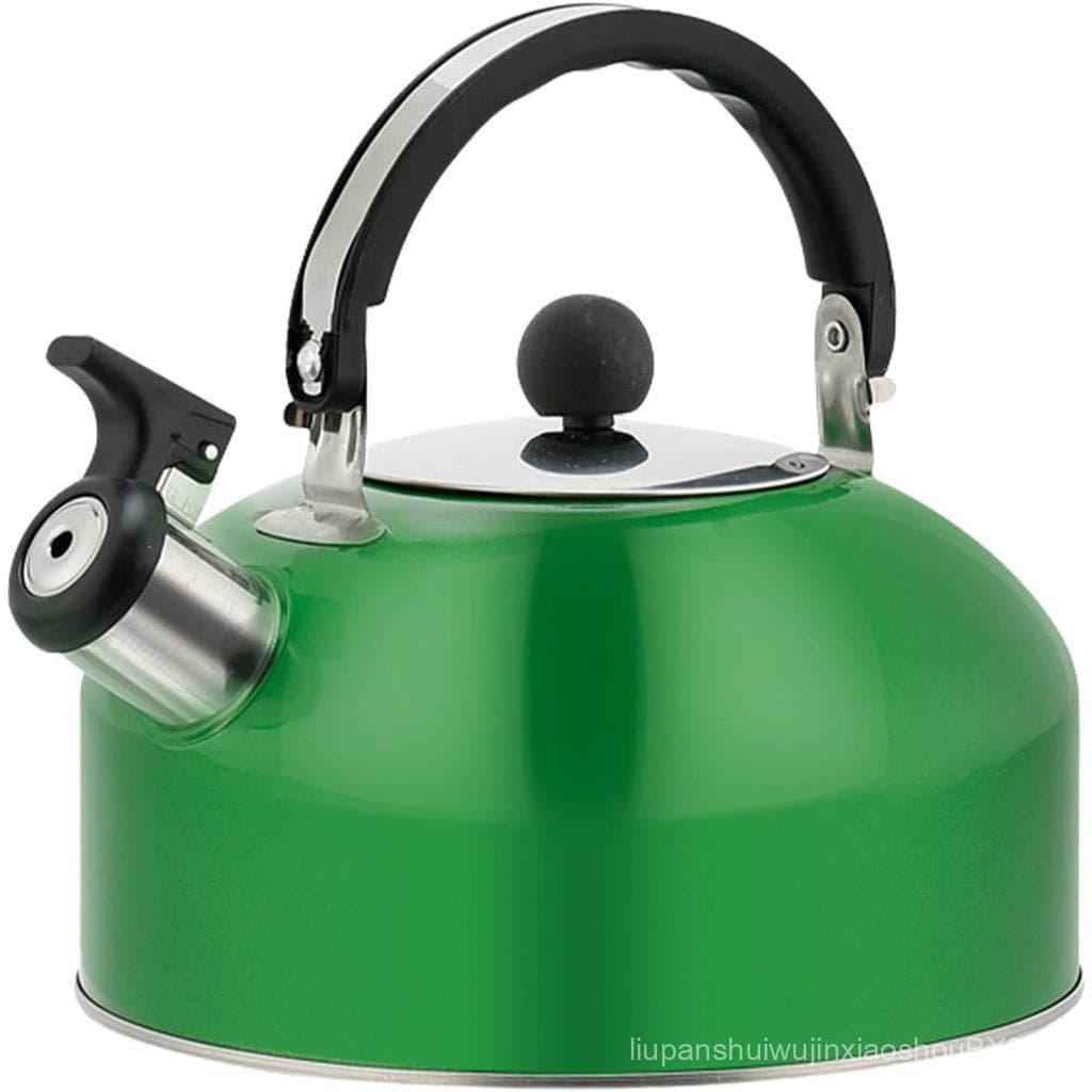 Chaleira Assobiadora de Aço Inoxidável - 1,8L para Fogão |       Garrafa de água portátil para camping com alça isolada