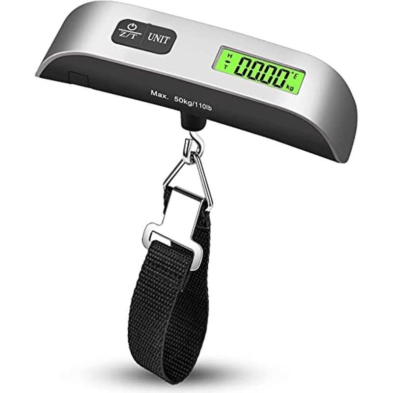 Balança De Bagagem Peso De Alta Precisão Mala Portátil Digital Eletrônica Suspensa Para Viagens Com Gancho 110 Lb/50Kg