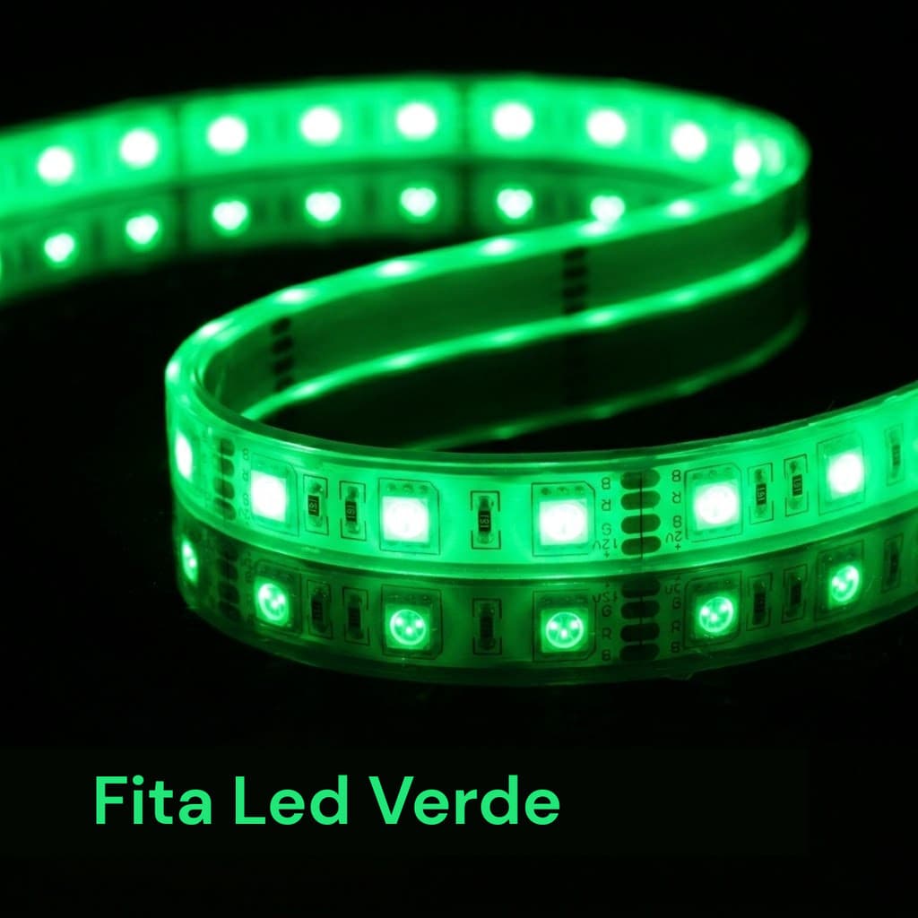 Fita Led Verde 5 metros 240 led 12V IP20