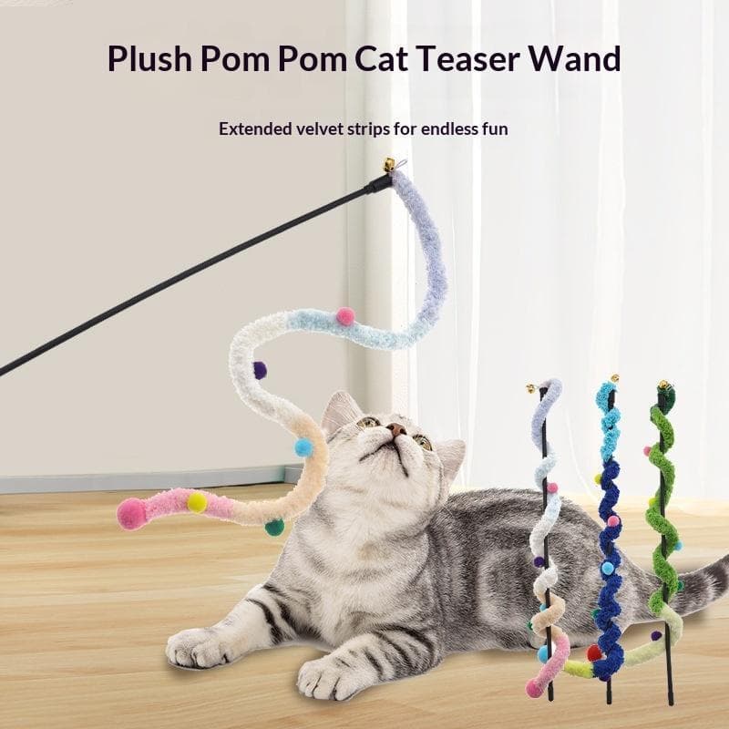 Brinquedo Interativo Para Gatos , Varinha Engraçada Em Formato De Lagarta , Durável E Leve Alívio Do Tédio Gato , Brinca