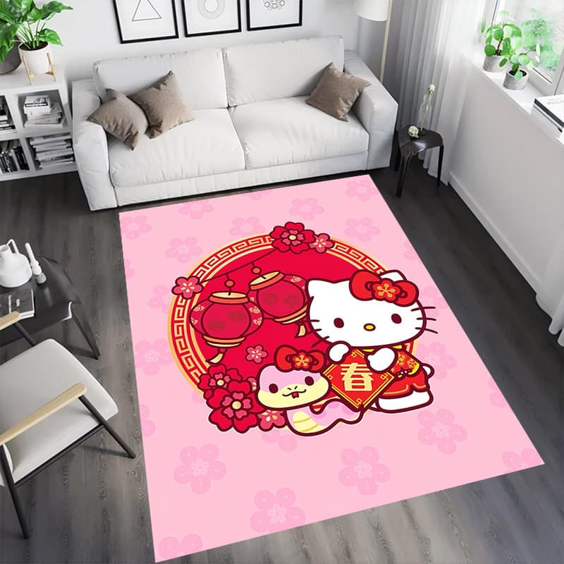 Decoração De Casa Sanrio hello Kitty Tapete Estampado Sala De Estar Quarto De Banheiro