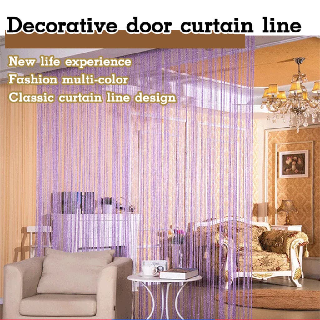 【Moderna e Prática】Cortina De Casamento/Decoração/Porta Com Linhas Para Festas e Eventos