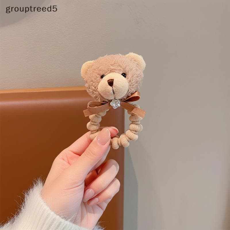 grouptreed5 Laço De Cabelo De Coelho De Pelúcia Infantil Antiderrapante Aperto Bonito Macio Para Meninas Ativas Esportes