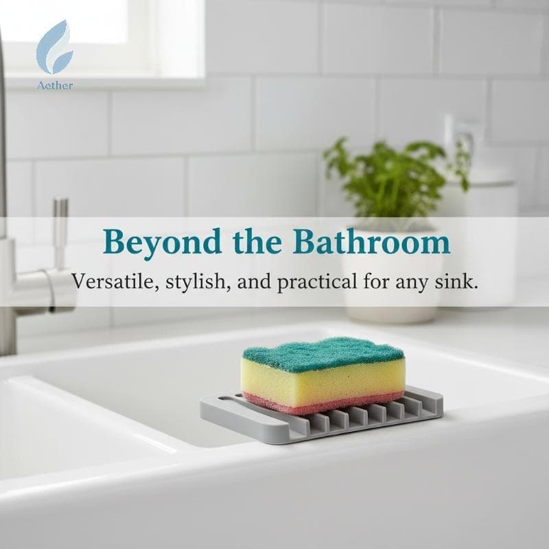Suporte De Sabonete De Silicone Aether-Almofada Para Drenar E Armazenar Sabonetes Novo