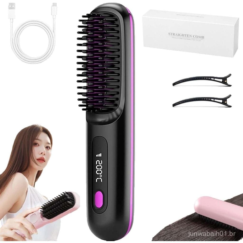 2026 New Brosse Coiffante Intelligente Pour Cheveux CourtsShort Hair Styling ToolsUsb Rechargeable Portable Wireless Min