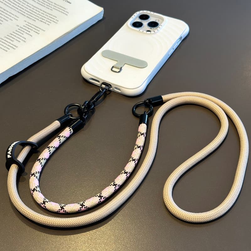 Cordão para celular 2 em 1 destacável, pode ser usado como bolsa transversal, é portátil, pode ser pendurado no pescoço,