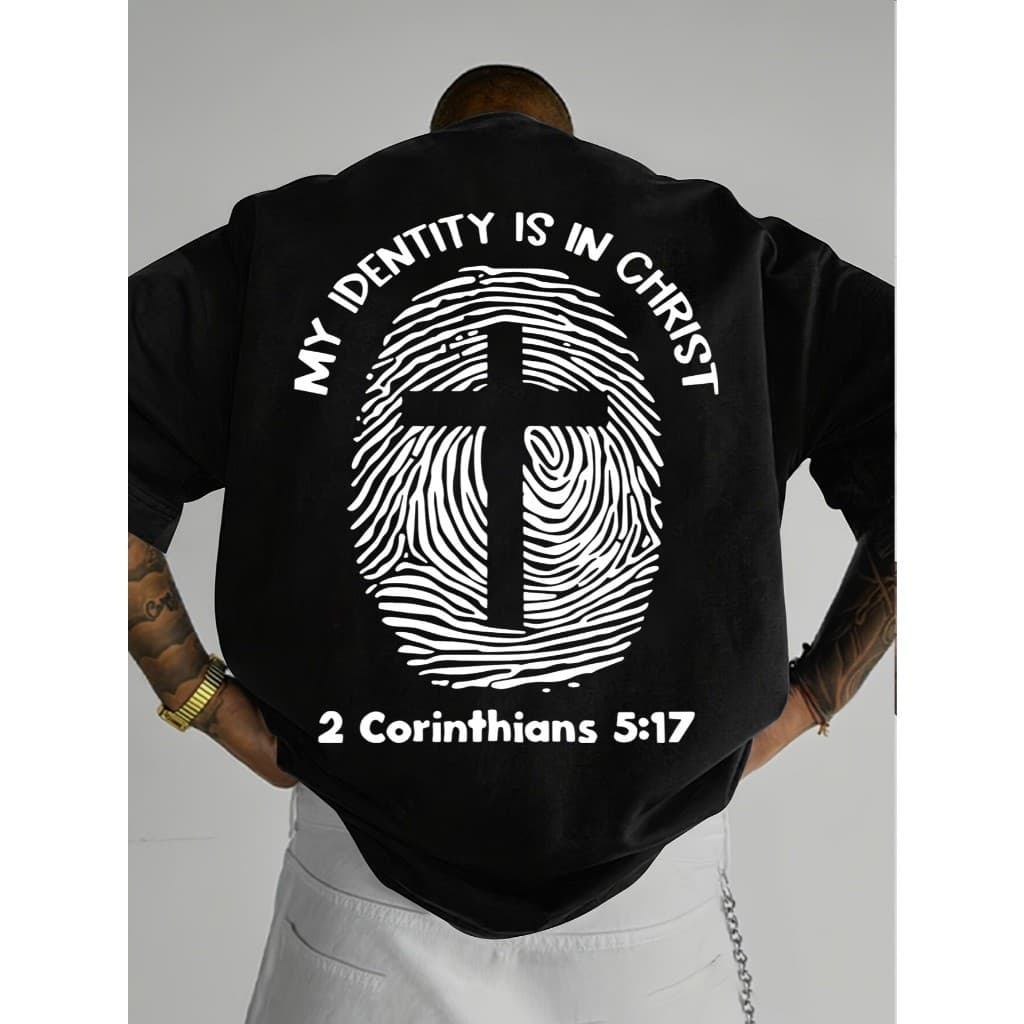 Camista 100% Algodão Oversized com Padrão de Impressões Digitais Cruzadas, Camiseta de Moda Jovem Estilo Streetwear