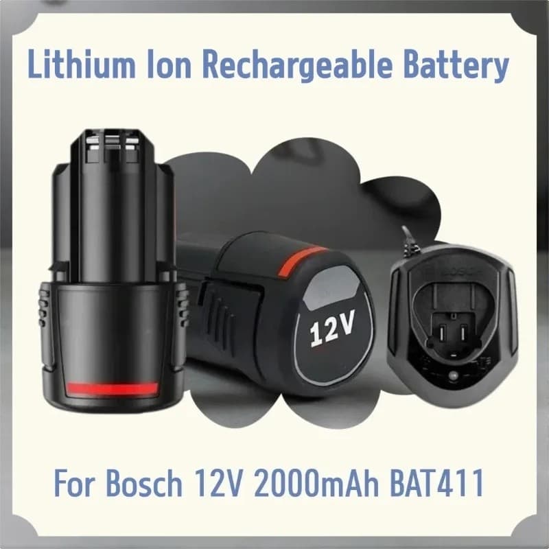 Para Bosch 12V 2000mAh BAT411 Bateria Recarregável De Íon De Lítio BAT411A BAT412 BAT412A BAT413