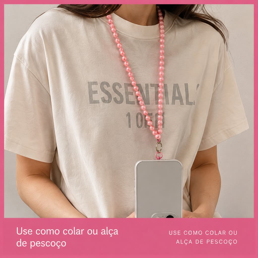 Cordão para Celular Universal 120cm Antifurto Fashion