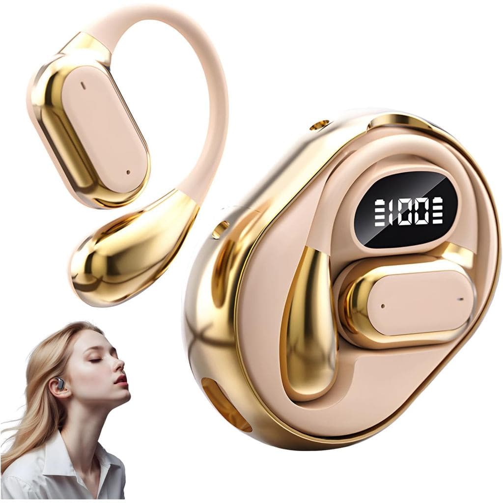 Fones de Ouvido Sem Fio AtlodasAITranslationWirelessOWSBluetooth5.4, Suporta Tradução em 148 Idiomas em Tempo Real, Comp