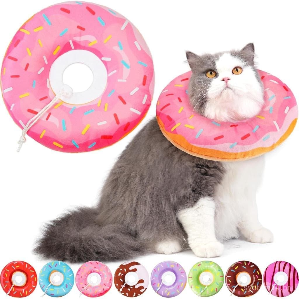 Coleira Protetora Macia para Gatos, Coleira de Recuperação para Gatos para Cicatrização de Feridas, Coleiras Protetoras