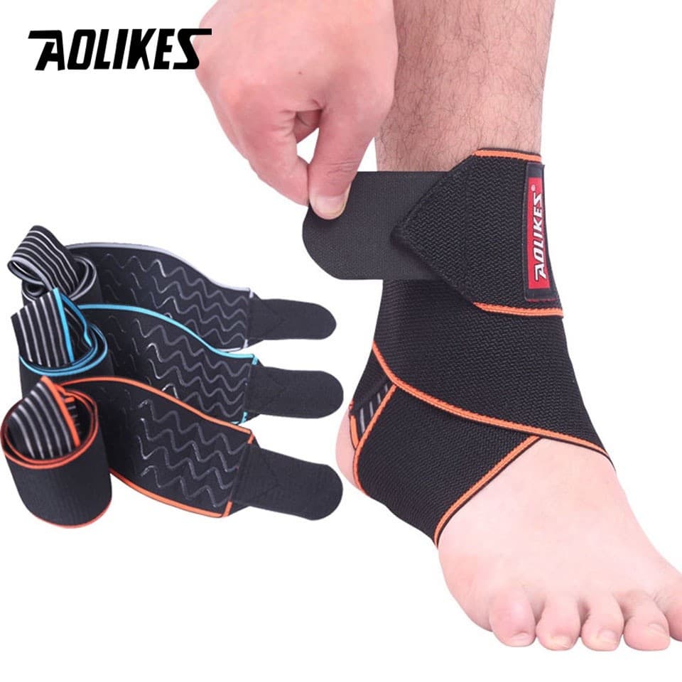 AOLIKES 1 Peça Protetor De Tornozelo Elástico De Compressão Respirável/Suporte Ajustável Para Esportes